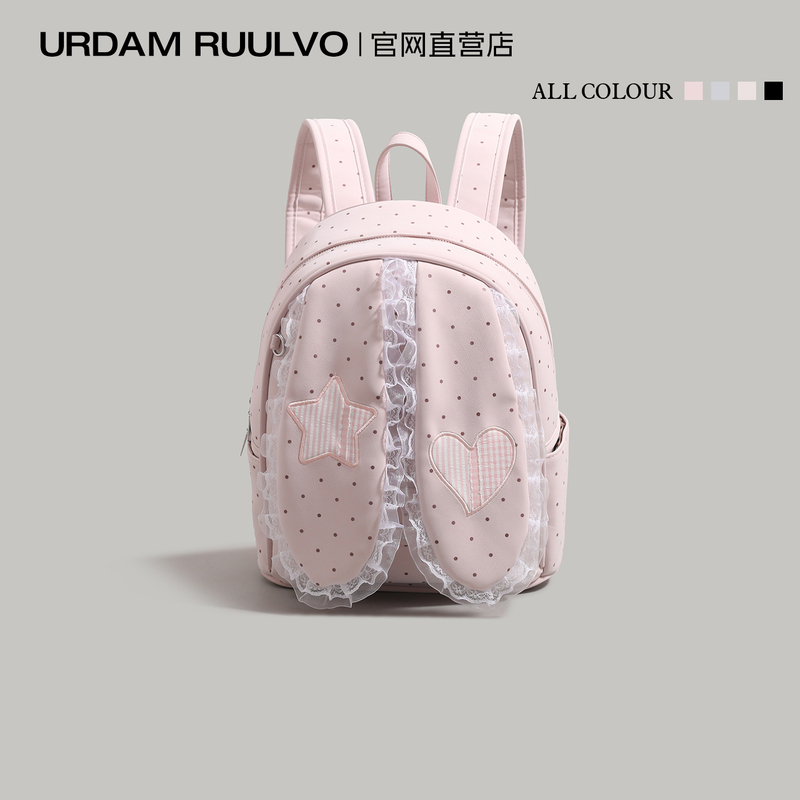 Ur High-Quality and Cute Bunny Ear Backpack for Women 2026 New Style College Style Student School Bag Lightweight Travel Backpack