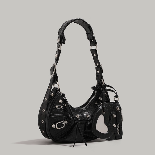 Сумка через плечо, сумка подмышку, сумка на одно плечо, изысканный стиль, крокодиловый принт