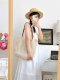 Ur Large-Capacity Woven Tote Bag for Women 2026 New Summer Seaside Casual Vacation Beach Bag Single Shoulder Underarm Bag