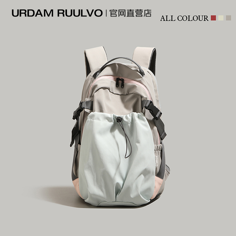 U&R Nylon Cloth Backpack 2026 New Large-Capacity Lightweight Backpack Student School Bag Short-Distance Travel Mountaineering Bag