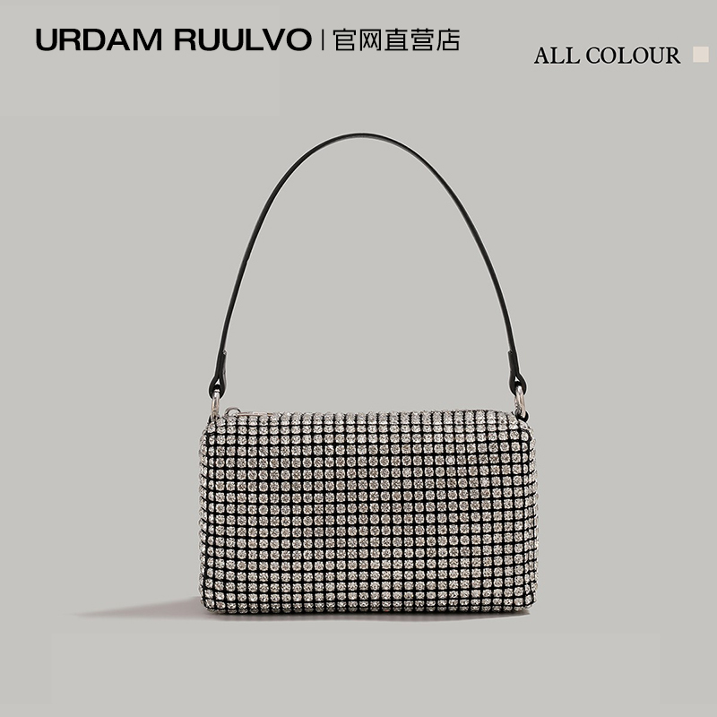 Ur High-End Rhinestone Underarm Bag 2026 New Fashion Single Shoulder Crossbody Women's Bag Handbag Birthday Gift