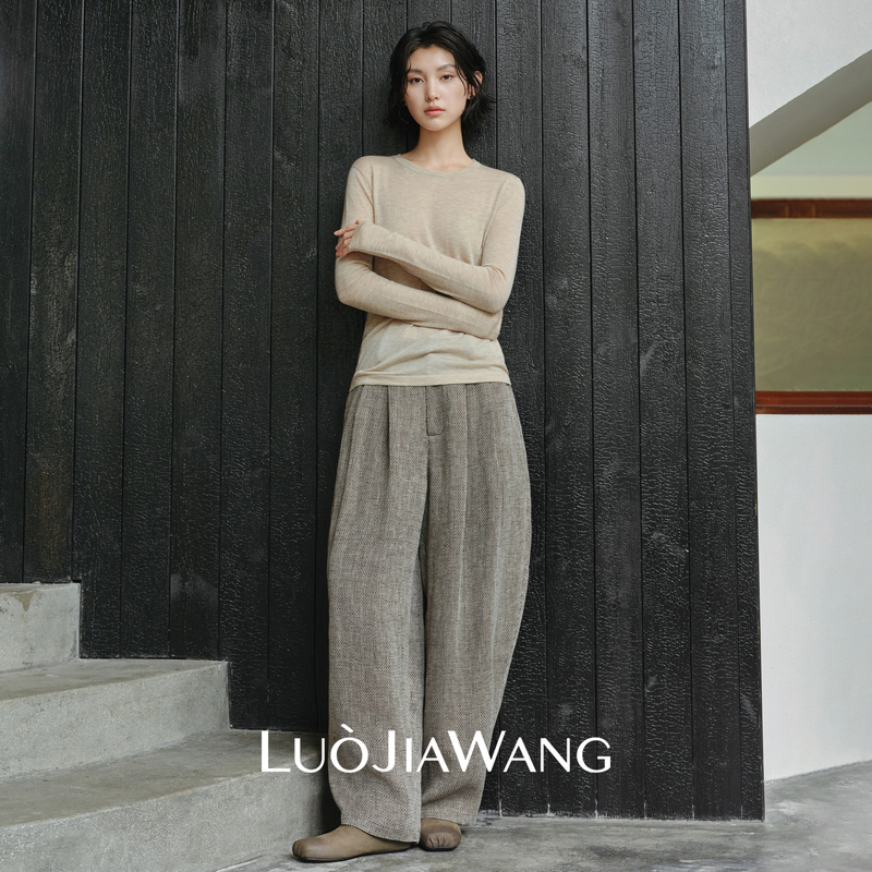 Sheep Wool Multi-Color Basic Round Neck Breathable Skin-Friendly Slim Fit Versatile Solid Color Inner Layer Base Shirt丨Luojiawang