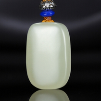 Hetian jade green white jade safe brand pendant womens small bread brand Jade brand pendant Jade childrens pendant