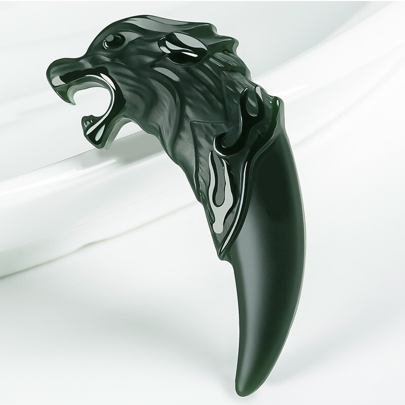 Natural jade Hetian jade Mace jade pendant men domineering personality jade jewelry men's necklace pendant Women's pendant