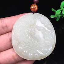 Natural Hetian Jade gold Chan pendant sucking money jade pendant men and women pendants gold cicada fortune Jade Toad jewelry Jade