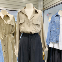 South Korea Dongdaemun 2021 autumn new small fresh fashion loose double pocket wild thin shirt cardigan women