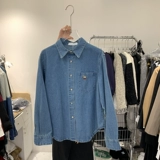 Южнокорейский весенний свежий товар, джинсовая рубашка, в корейском стиле, с вышивкой