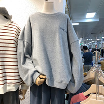 Autumn and winter new trend womens fashion temperament wild letter long-sleeved pullover Korea Dongdaemun sweater womens loose tide