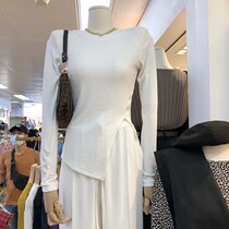 Early Spring Fashion Korea East Gate Net Color Circle Collar Temperament Slim and sweet 100 hitch set open fork headcoat female