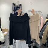 Южнокорейский трикотажный товар, 2022, в корейском стиле, открытые плечи