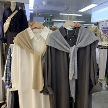 2021 Autumn ins Korea Dongdaemun new fashion all-in-one knitted shoulder knotted alpaca shawl accessories