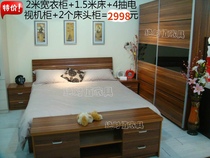 Customized furniture◆Shanghai environmentally friendly adult suite master bedroom suite bed wardrobe bedside table combination◆016#