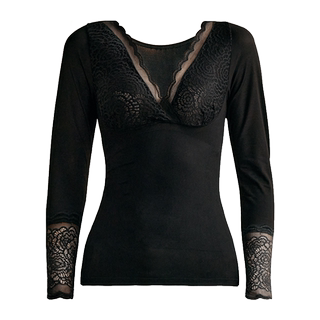 美奈川塑身衣上半身收腹束腰背心女蕾丝长袖上衣打底塑形束身内衣