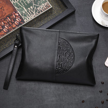 Leather clutch bag mens 2021 New Fashion mens handbag mens cowhide casual large capacity clutch bag envelope bag