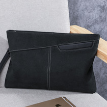 2021 New First layer cowhide leather leather mens handbag clutch bag Korean soft leather large capacity envelope clutch bag