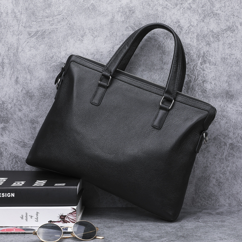 2021 Summer new men's bag men's banners Casual Briefcase Genuine Leather single shoulder diagonal Shoulder Bag Soft Leather Bull Leather