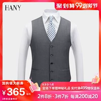 HANY Hanni phù hợp với vest kinh doanh màu xám vest vest Slim len Anh thời trang áo vest nam - Dệt kim Vest áo gile hàn