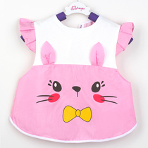 Baby bib rice bag waterproof lace vest style bib strap anti-spit milk baby boy mouth towel