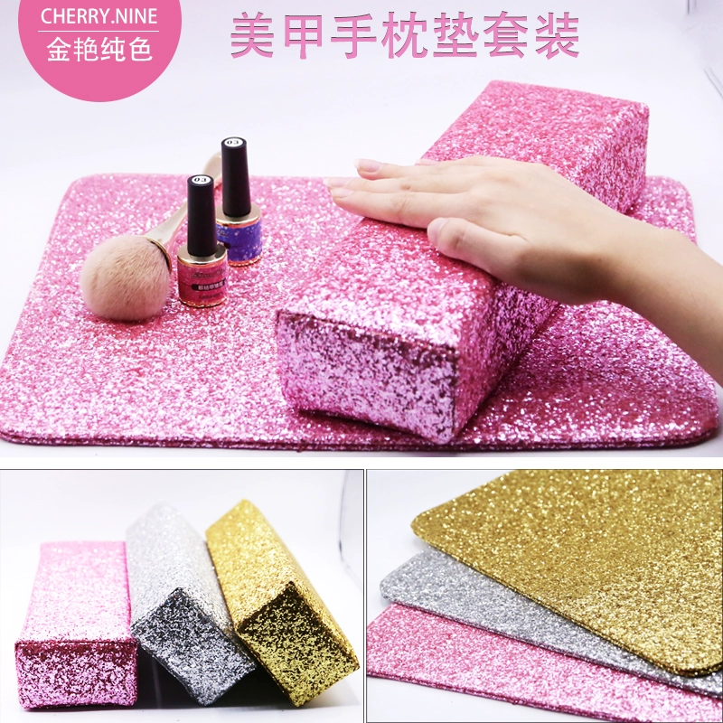 Nhật Bản có giá trị cao làm móng tay tay gối đệm in lưới màu đỏ tay đệm sequin tay gối bảng bộ công cụ - Công cụ Nail