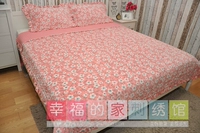 Hàn Quốc ngắn sang trọng quilted flash ba mảnh nhung trải giường ga giường everon