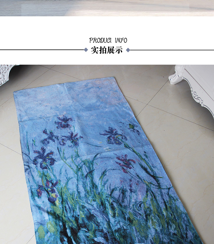 Trường mới của Bỉ vải tấm thảm jacquard tấm thảm lối vào tấm thảm của Van Gogh vẽ "Irises" New - Tapestry 	thảm treo tường 3d
