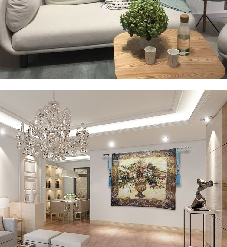 Tấm thảm mới một mảnh của Bỉ Tranh trang trí sang trọng theo phong cách châu Âu Thảm treo tường có lớn