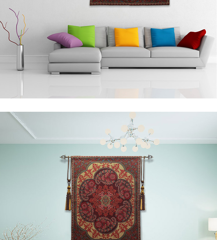 Bỉ Tapestry Phòng ngủ Chăn Nhà hàng Tapestry Tranh Trang chủ Mẫu phòng Vẽ tranh Thiết kế mềm Tấm thảm Mới thảm treo tường decor