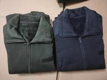 Winter navy blue olive green womens long-sleeved physical training suit plus velvet warm military fan womens sportswear