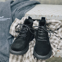 马丁靴男中帮英伦风百搭潮鞋高帮秋季透气短靴韩版潮流工装靴子男