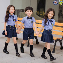 Kindergarten Garden Clothes Elementary School Children School Uniform Suit Inlen College Wind First Grade Big Class Children Blue Shirts Banfu