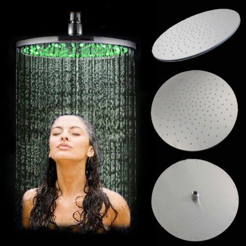 16-inch 20-inch stainless steel round with light shower nozzle LED concealed shower Easy bathroom shower sprinkle shower lotus shower head