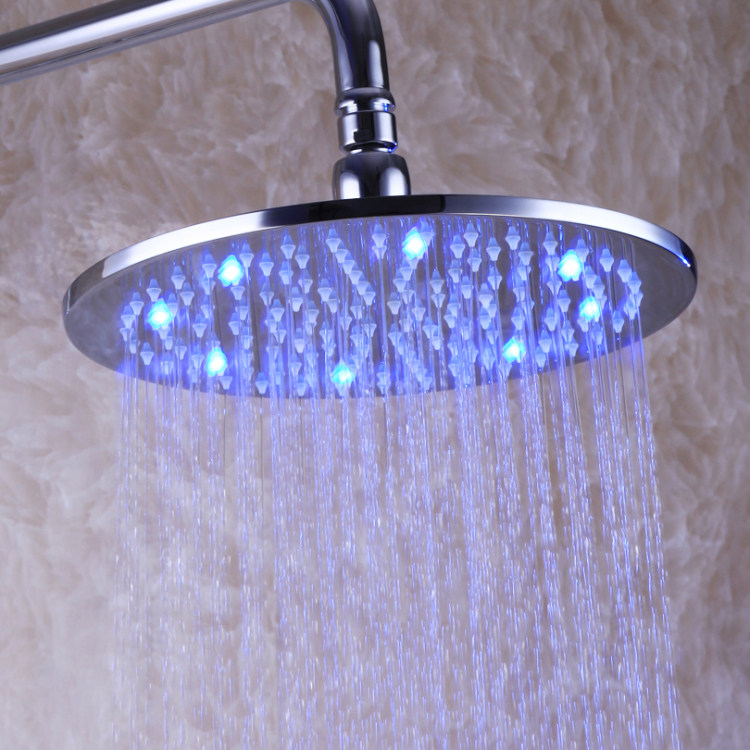 Led Creative Shower Shower Shower Ceiling Suspended Ceiling Spray Head Shower Nozzle Luminous Round Shower Nozzle Single Head