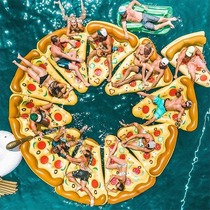 Sea float pizza floating row swimming air bed bed water magic carpet floating pad inflatable floating bed floating platform floating blanket