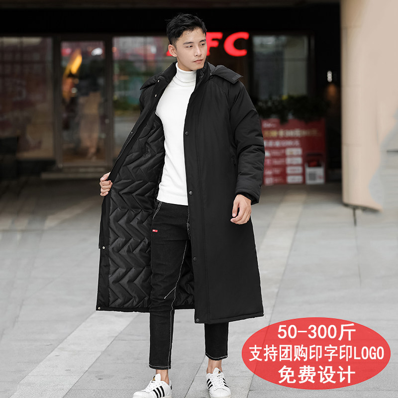 Men's cotton clothes long style sports casual coat thicken plus suede women cotton padded jacket women loose sports students down cotton clothing-Taobao