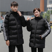 Down cotton clothes Mens short section Thickened Winter Training Couple Tide Card Sports Students Training Cotton Clothes Coats Custom Art Cohorts