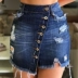 2019 Phụ nữ châu Âu và Mỹ phong cách nóng bỏng túi thời trang váy hông váy denim Váy nữ - Cộng với kích thước quần áo