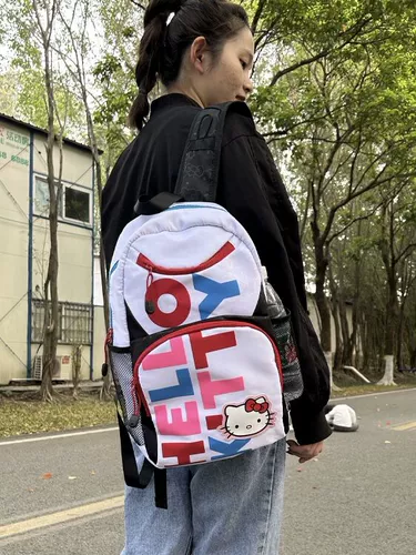 Hello Kitty, рюкзак, сумка через плечо, милый ранец, для средней школы