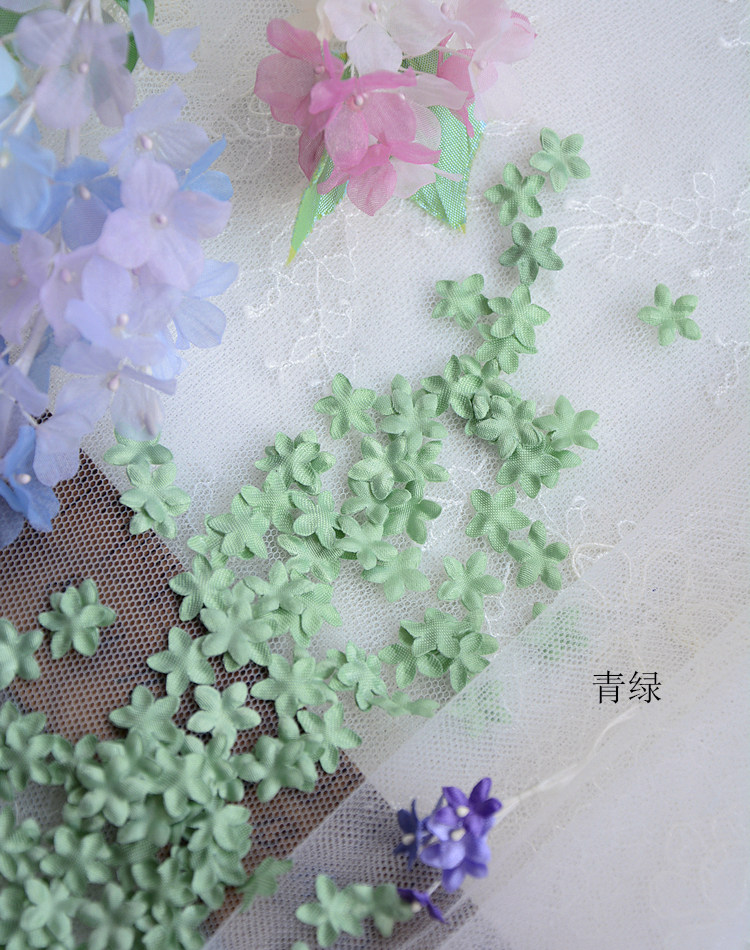 DIY Handgemachte 3D-Blumen Hochzeitskleid-Materialien, Pyrographisches Jeansgarn, Kopfbedeckungsmaterialien, 45 Farben, 100-200 Stück, RS1968 – Detail 13