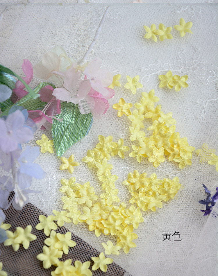 DIY Handgemachte 3D-Blumen Hochzeitskleid-Materialien, Pyrographisches Jeansgarn, Kopfbedeckungsmaterialien, 45 Farben, 100-200 Stück, RS1968 – Detail 20