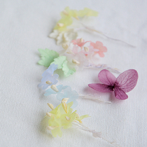 Three-dimensional pleated organza flower accessories antique style bjd Barbie mini flower headdress material