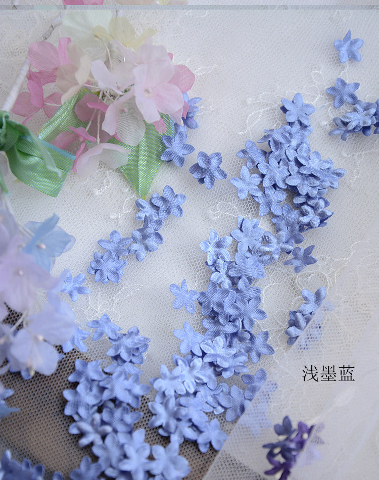 DIY Handgemachte 3D-Blumen Hochzeitskleid-Materialien, Pyrographisches Jeansgarn, Kopfbedeckungsmaterialien, 45 Farben, 100-200 Stück, RS1968 – Detail 28