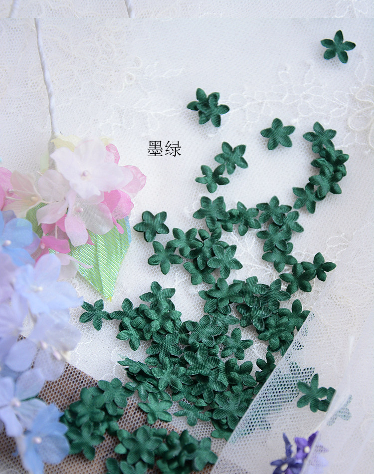 DIY Handgemachte 3D-Blumen Hochzeitskleid-Materialien, Pyrographisches Jeansgarn, Kopfbedeckungsmaterialien, 45 Farben, 100-200 Stück, RS1968 – Detail 31