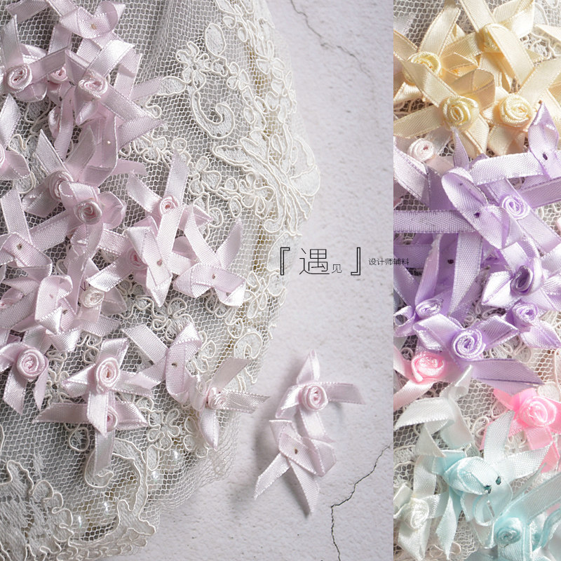 Handmade Butterfly Knot Accessories Bunch Waist Silk with butterfly knots DIY Clothing Headwear Material Doll Clothes Decoration Accessories