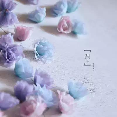 Xiandiy wedding headwear material three-dimensional flowers evening dress floral accessories simulation color organza petals