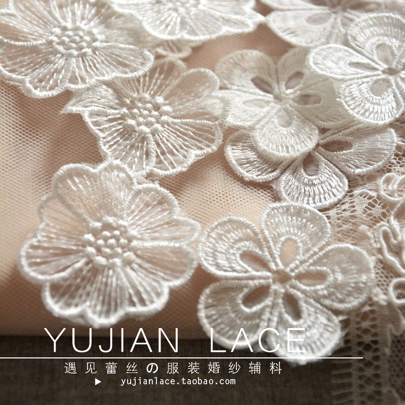 Small fresh lace cloth paste embroidery decal repair down jacket repair hole organza flower patch