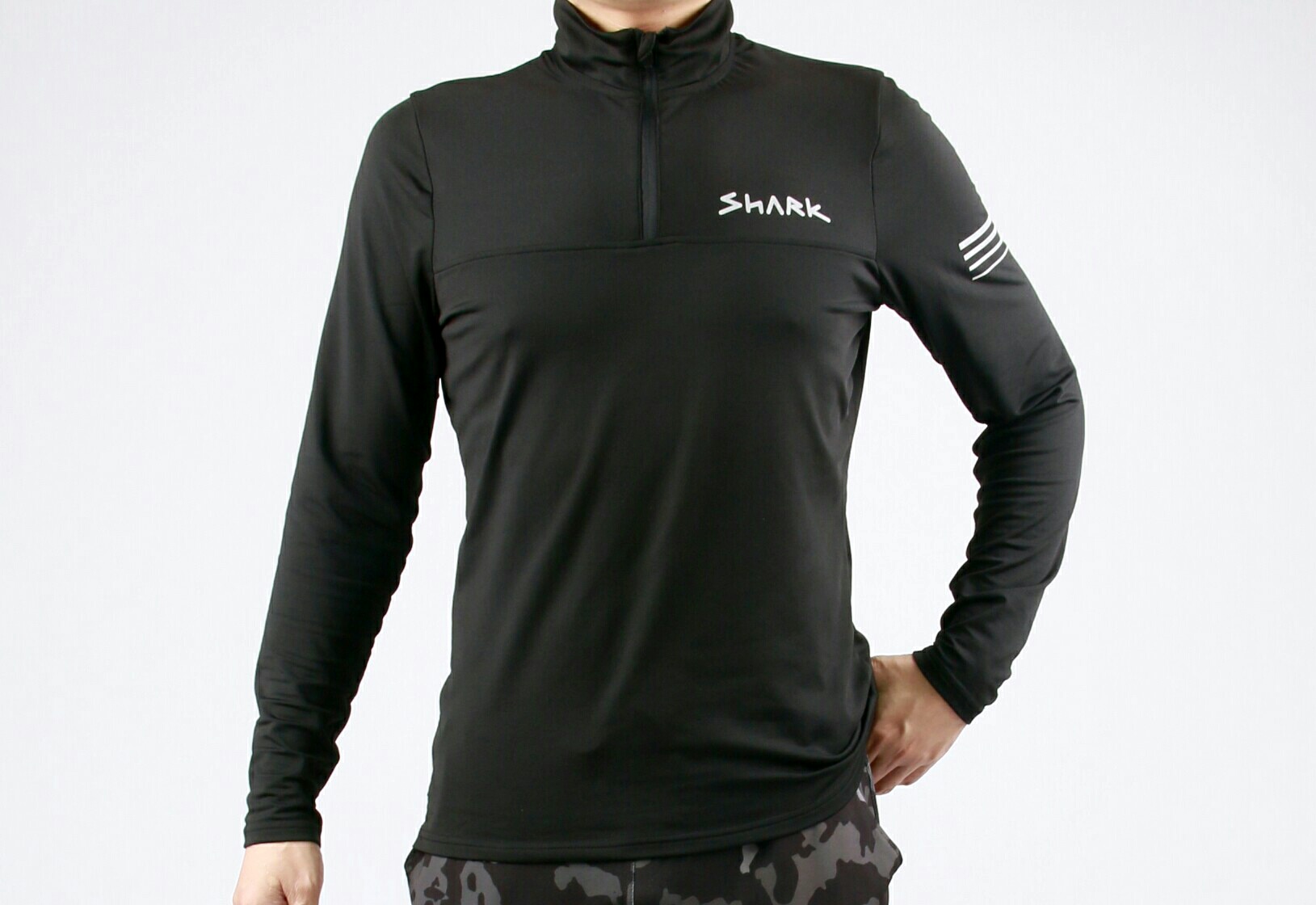 Shark shark series cycling running training thin velvet long-sleeved cycling clothing fleece top casual sports long-sleeved