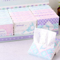 Printed draw paper small bag paper draw carry-on hand draw paper towel cartoon pattern cute home affordable face tissue whole box