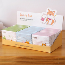 Printed paper towel extraction type home wear portable paper pump cute cartoon napkin color draw paper packet