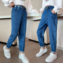 Girl Jeans Spring Autumn 10 Year Old Haren Pants 6 Spring Money 8 Fashion Loose Ocean Gas Great Boy Spring Clothing 8 Children Pants 9