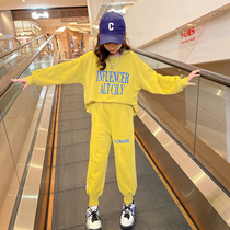 Childrens Clothing Girl Nets Red Spring Autumn Sports Acroswear Suits 2022 New CUHK Childrens Ocean Gas Leisure Two sets